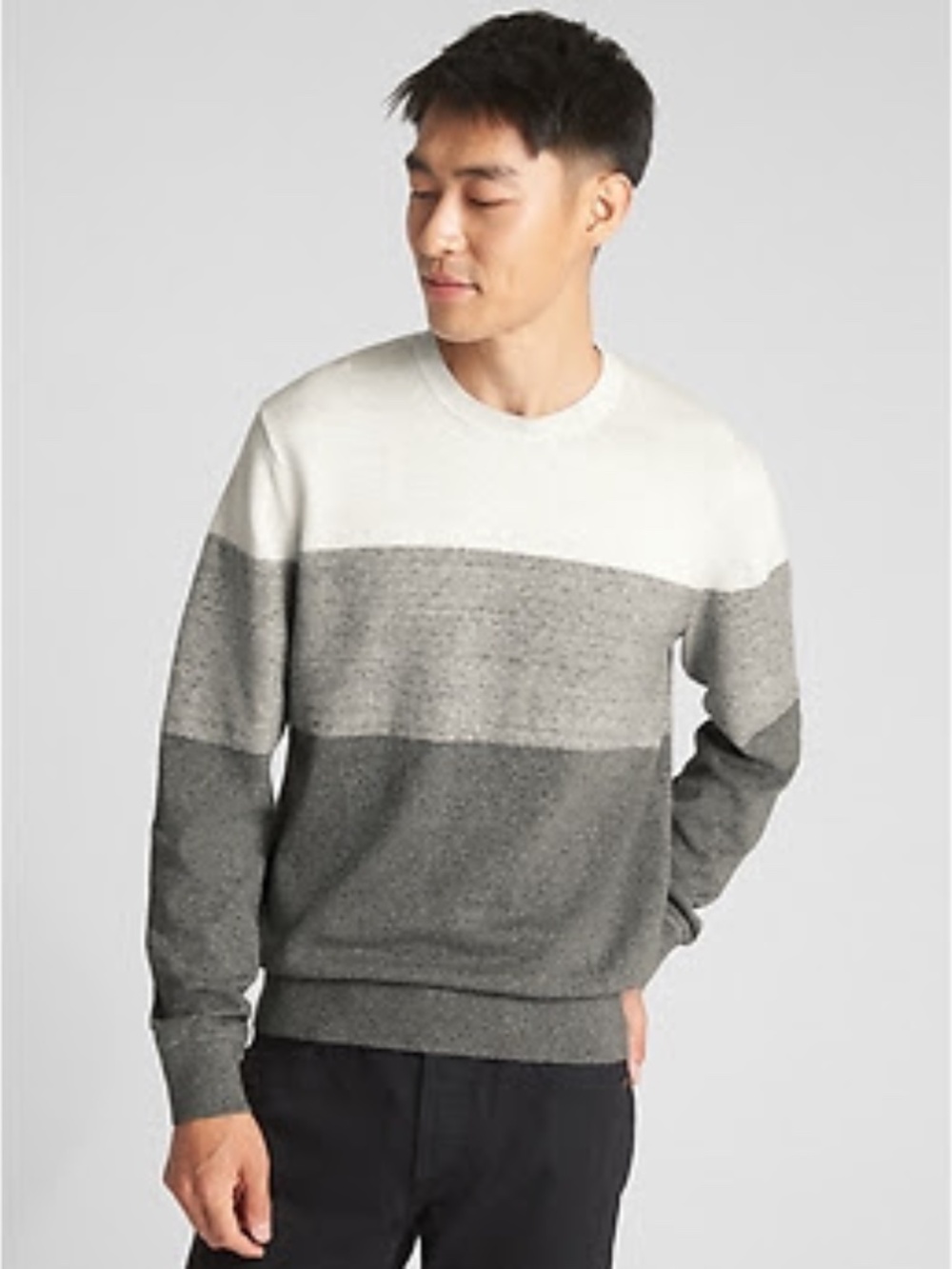 GAP Block Stripe The Mainstay Crewneck Sweater